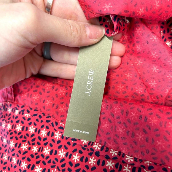 J. Crew‎ Shirt Slim Short Sleeve Stretch Secret Wash Cotton Poplin Top Size XL - Picture 7 of 10